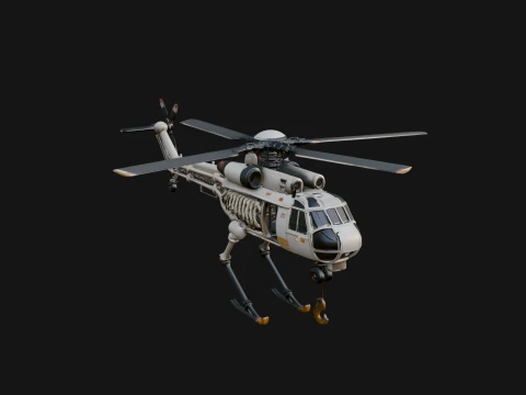 Military Helicopter Model Design 8 - 3D Print Model 3D printmodel