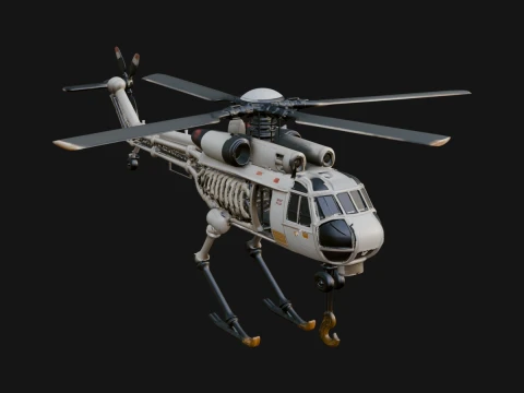 Military Helicopter Model Design 8 - 3D Print Model 3D Print Model