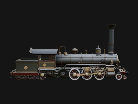 Steam Locomotive Model Design 6 - 3D Print Model 3D Druckmodell
