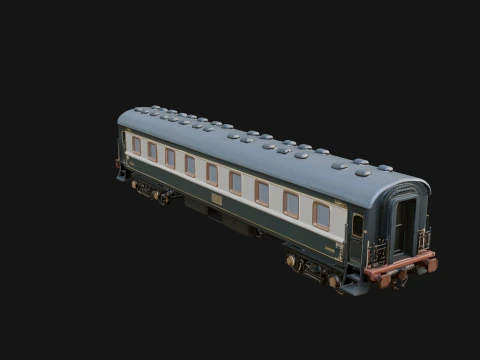 Passenger Train Car Model Design 7 - 3D Print Model 3D Print Model