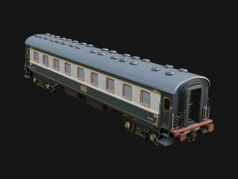 Passenger Train Car Model Design 7 - 3D Print Model 3D Print Model