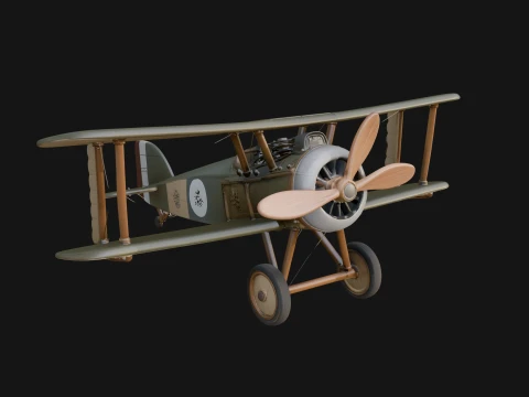 Vintage Biplane Model Design 12 - 3D Print Model 3D Print Model