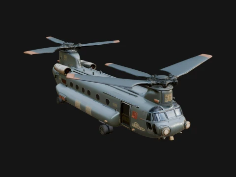 Military Helicopter Model Design 9 - 3D Print Model 3D Print Model