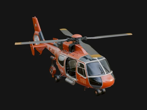 Rescue Helicopter Model Design 6 - 3D Print Model 3D Print Model