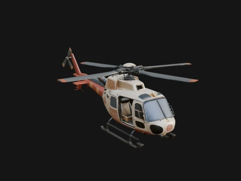Rescue Helicopter Model Design 7 - 3D Print Model 3D Print Model
