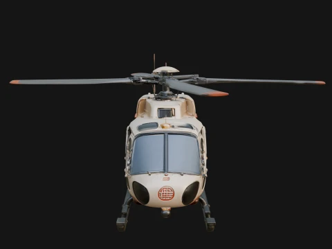 Rescue Helicopter Model Design 7 - 3D Print Model 3D Print Model