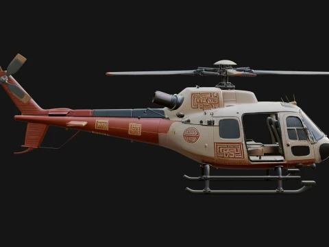 Rescue Helicopter Model Design 7 - 3D Print Model 3D Print Model
