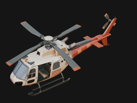 Rescue Helicopter Model Design 7 - 3D Print Model 3D Print Model