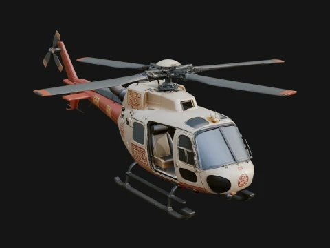Rescue Helicopter Model Design 7 - 3D Print Model 3D Print Model