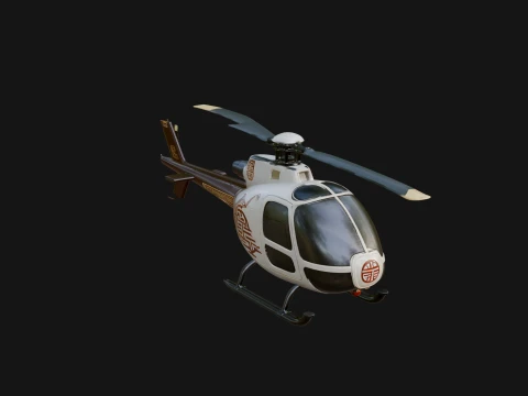 Civil Helicopter Model Design 7 - 3D Print Model 3D Print Model