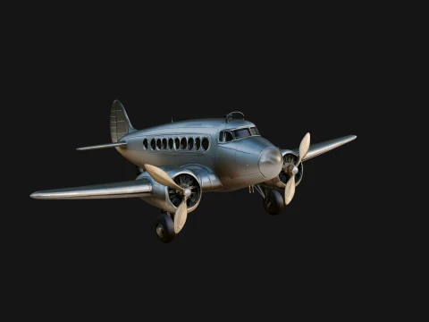 Vintage Airliner Plane Model Design 5 - 3D Print Model 3D 프린트 모델