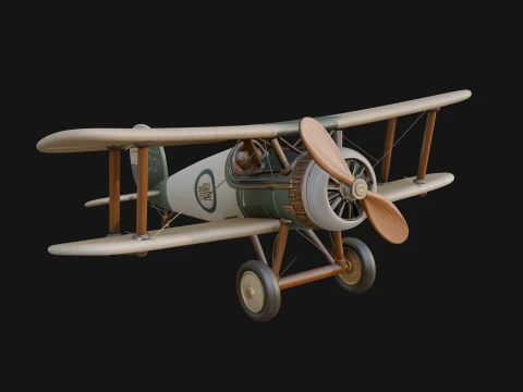 Vintage Biplane Model Design 14 - 3D Print Model 3D Druckmodell