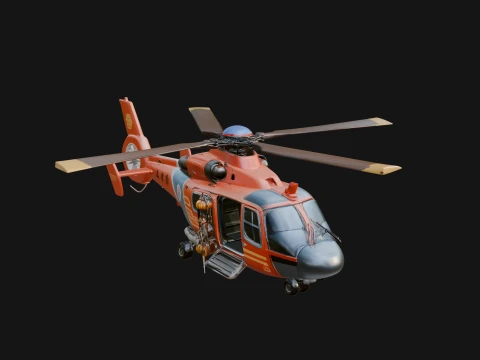Rescue Helicopter Model Design 8 - 3D Print Model 3D printmodel