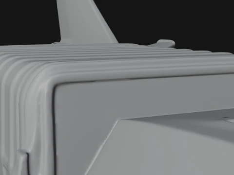 Sci Fi Transport Plane Model Design 1 - 3D Print Model 3D Print Model