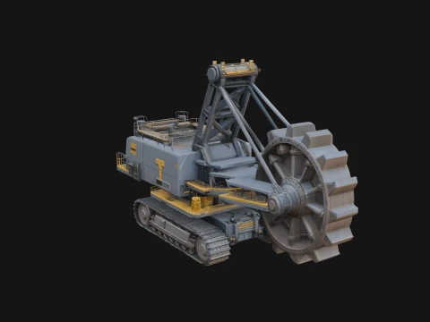 Bucket Wheel Excavator Model Design 1 - 3D Print Model 3D Print Model