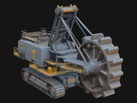 Bucket Wheel Excavator Model Design 1 - 3D Print Model 3D Print Model
