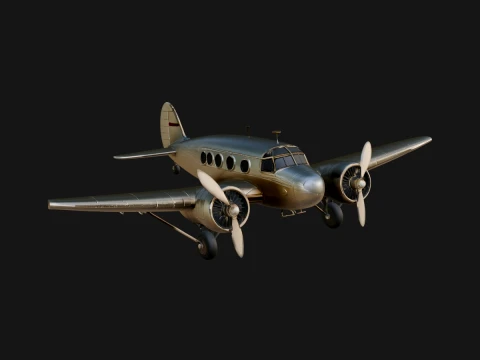 Vintage Airliner Plane Model Design 6 - 3D Print Model 3D Print Model