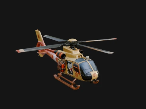 Rescue Helicopter Model Design 9 - 3D Print Model 3D printmodel