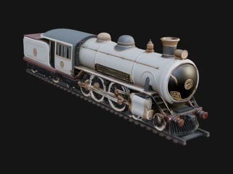 Steam Locomotive Model Design 8 - 3D Print Model 3D Принт Модель
