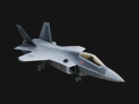 Military Jet Fighter Model Design 23 - 3D Print Model Modelo de impresión 3D