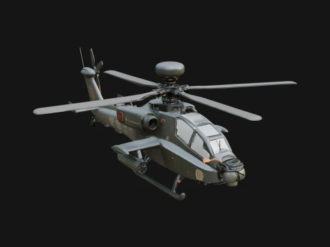 Attack Helicopter Model Design 7 - 3D Print Model 3D Print Model