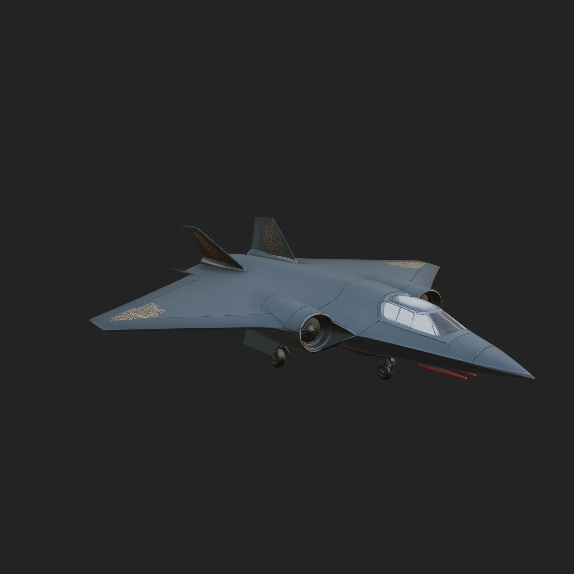 Stealth Bomber Plane Model Design 5 - 3D Print Model 3D Print Model .c4d .max .obj .3ds .fbx .stl .blend