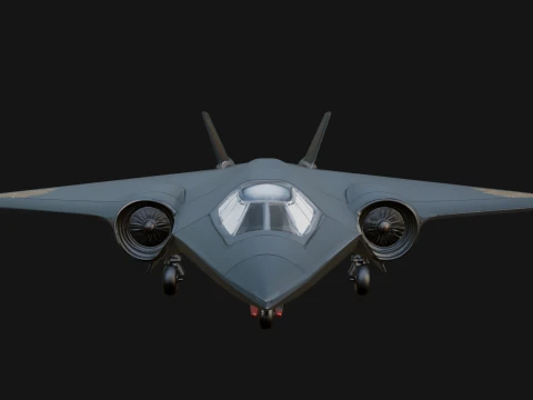 Stealth Bomber Plane Model Design 5 - 3D Print Model 3D Print Model