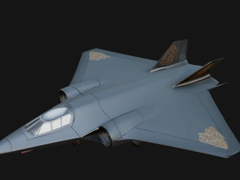 Stealth Bomber Plane Model Design 5 - 3D Print Model 3D Print Model