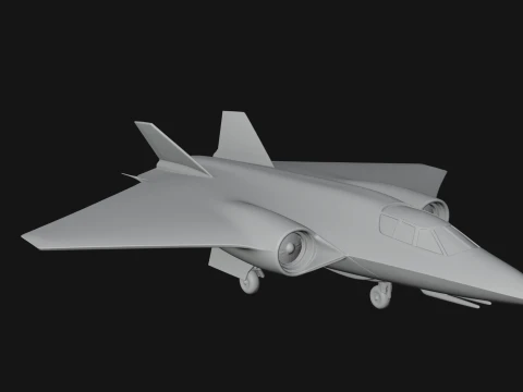 Stealth Bomber Plane Model Design 5 - 3D Print Model 3D Print Model