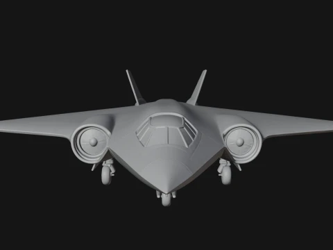 Stealth Bomber Plane Model Design 5 - 3D Print Model 3D Print Model