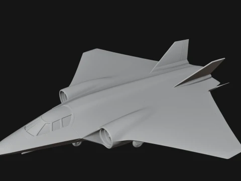 Stealth Bomber Plane Model Design 5 - 3D Print Model 3D Print Model