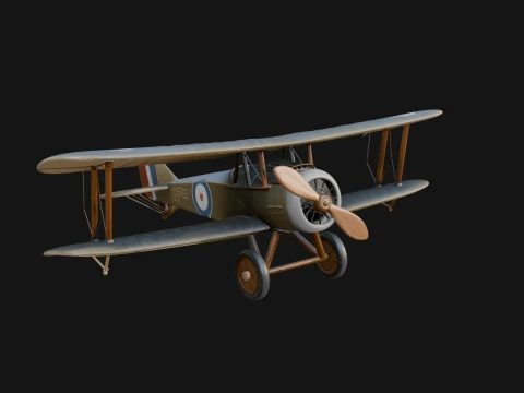 Vintage Biplane Model Design 16 - 3D Print Model 3D Print Model