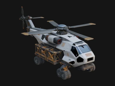 Military Helicopter Model Design 10 - 3D Print Model 3Dプリントモデル