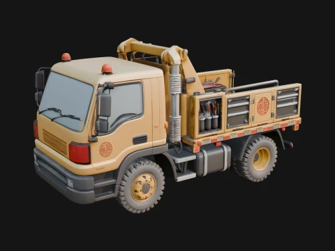 Utility Service Truck Model Design 1 - 3D Print Model 3D Print Model