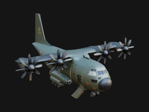 Military Cargo Plane Model Design 19 - 3D Print Model 3D Принт Модель