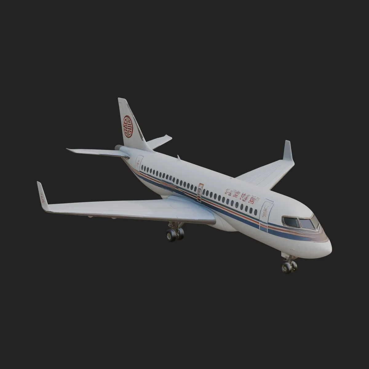 Airliner Plane Model Design 8 - 3D Print Model 3D Print Model .c4d .max .obj .3ds .fbx .stl .blend 