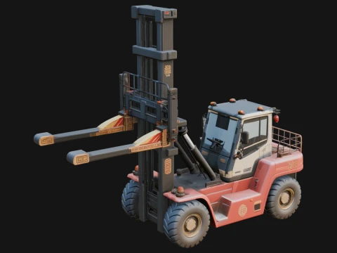 Forklift Truck Model Design 12 - 3D Print Model 3D Print Model