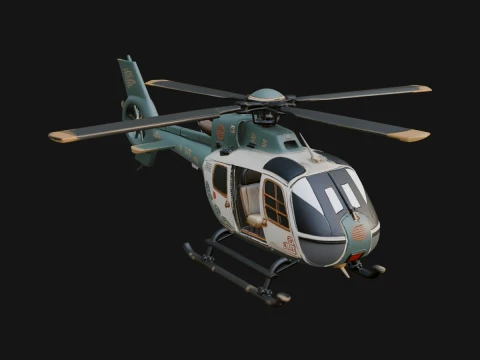 Civil Helicopter Model Design 8 - 3D Print Model 3D Print Model
