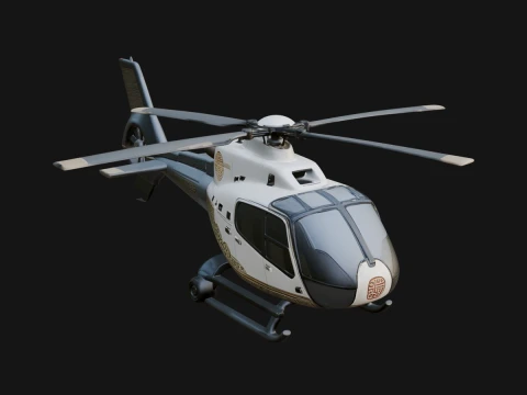 Civil Helicopter Model Design 10 - 3D Print Model 3D Print Model