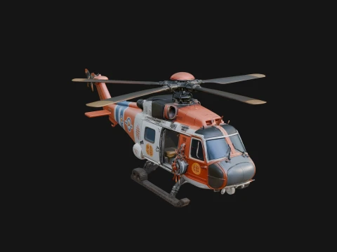 Rescue Helicopter Model Design 10 - 3D Print Model 3D Print Model
