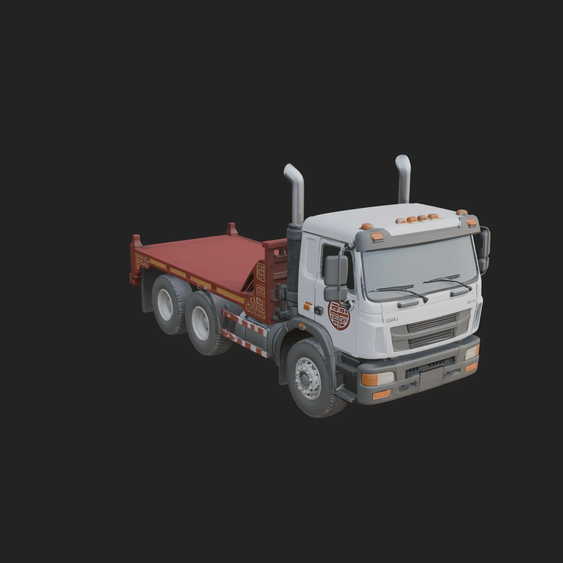 Flatbed Truck Model Design 4 - 3D Print Model 3D Print Model .c4d .max .obj .3ds .fbx .stl .blend