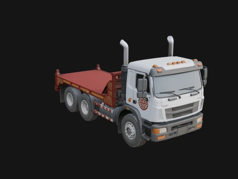 Flatbed Truck Model Design 4 - 3D Print Model 3D Print Model