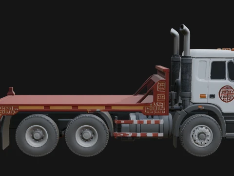 Flatbed Truck Model Design 4 - 3D Print Model 3D Print Model