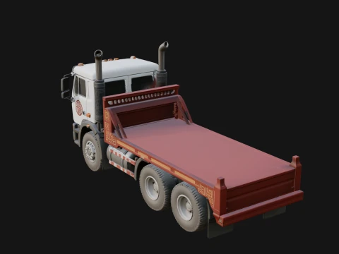 Flatbed Truck Model Design 4 - 3D Print Model 3D Print Model