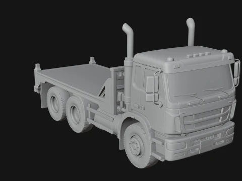 Flatbed Truck Model Design 4 - 3D Print Model 3D Print Model