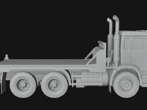 Flatbed Truck Model Design 4 - 3D Print Model 3D Print Model