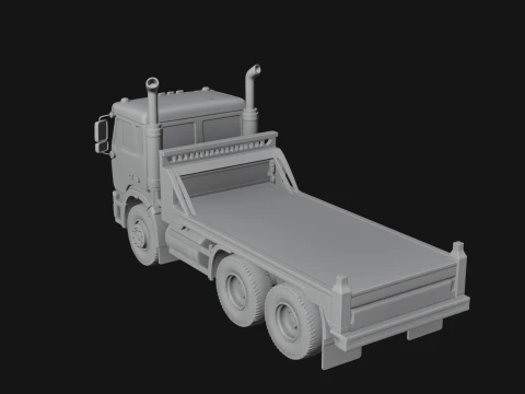 Flatbed Truck Model Design 4 - 3D Print Model 3D Print Model
