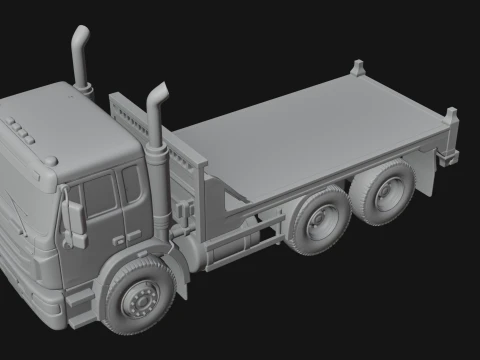 Flatbed Truck Model Design 4 - 3D Print Model 3D Print Model