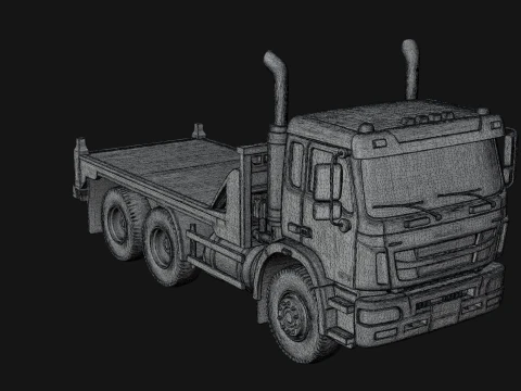 Flatbed Truck Model Design 4 - 3D Print Model 3D Print Model