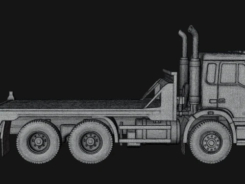 Flatbed Truck Model Design 4 - 3D Print Model 3D Print Model